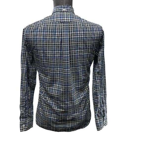 Todd Snyder Plaid Button Down Shirt Men Size XS Blue Gray Long Sleeve Cotton - Picture 6 of 10